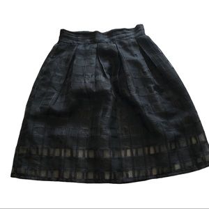 Holiday Party Skirt Goodnight Macaroon Black Windowpane Size 6